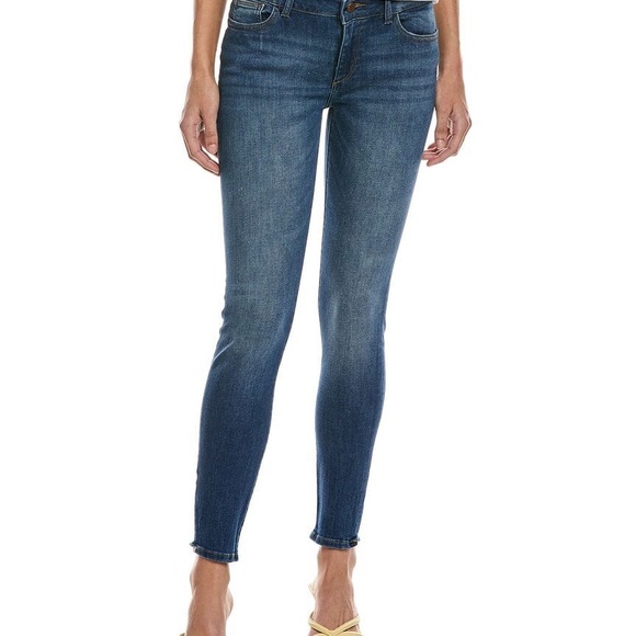 DL1961 Emma Low Rise Skinny Jeans Marcos (Mid Indigo Wash) - Picture 2 of 7